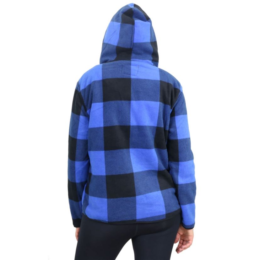 Womens Plaid Sherpa Hoodie