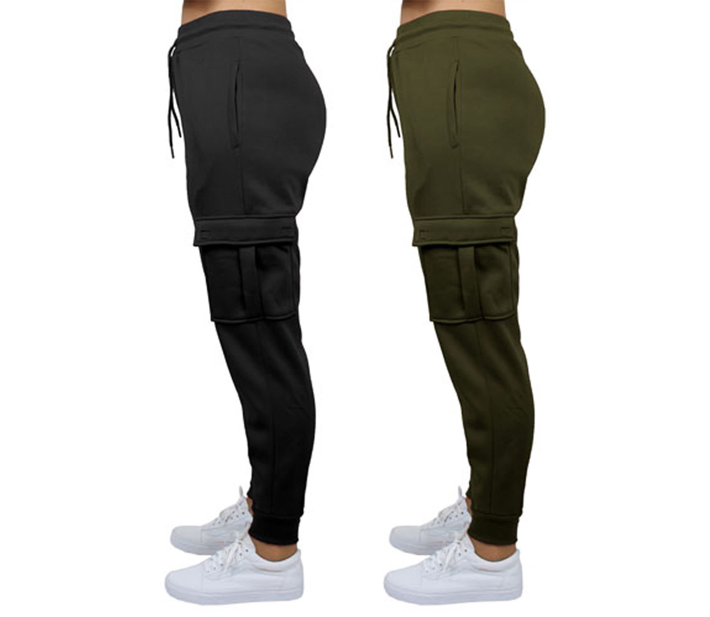 Heavyweight Loose Fit Fleece-Lined Cargo Jogger Pants