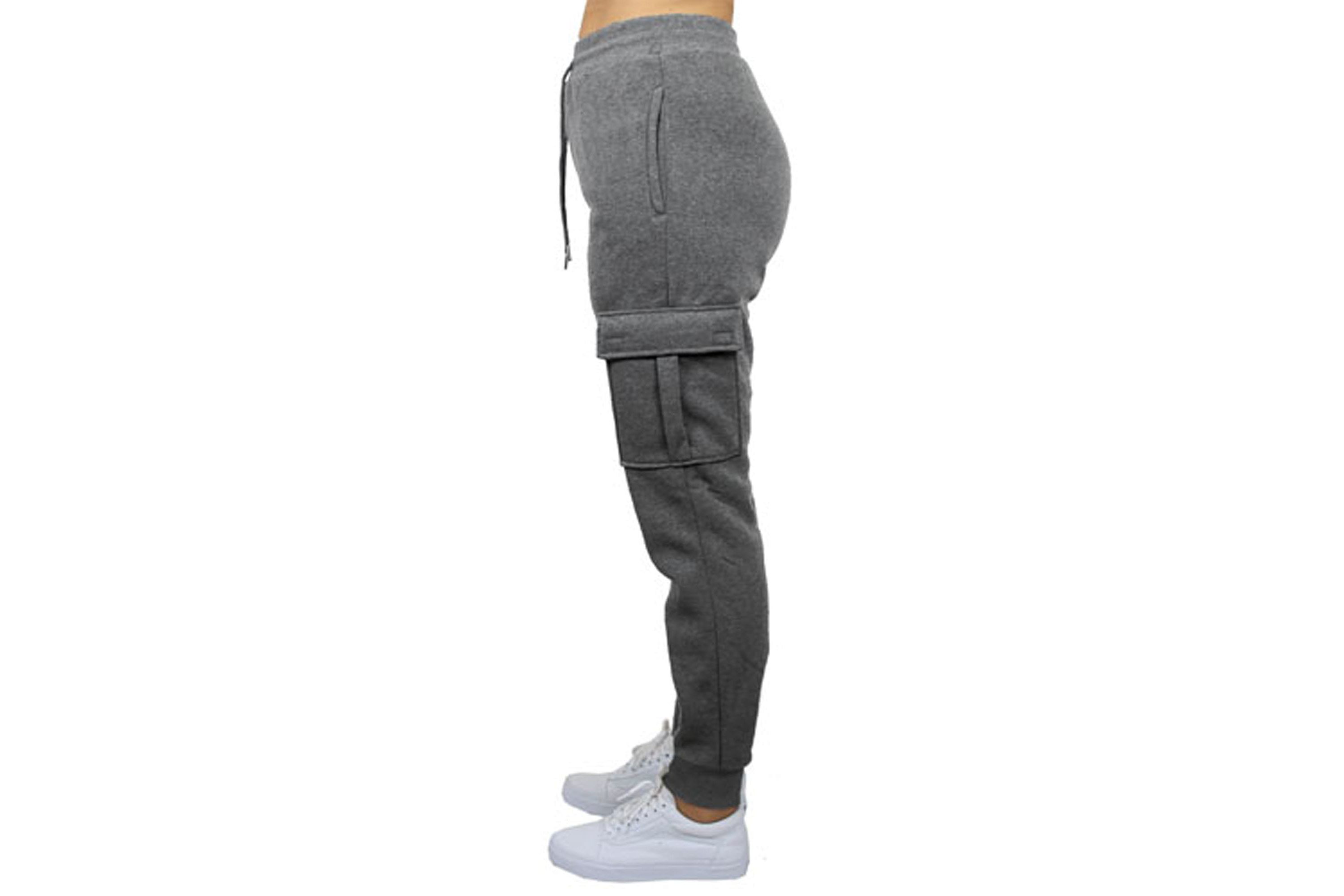 Heavyweight Loose Fit Fleece-Lined Cargo Jogger Pants