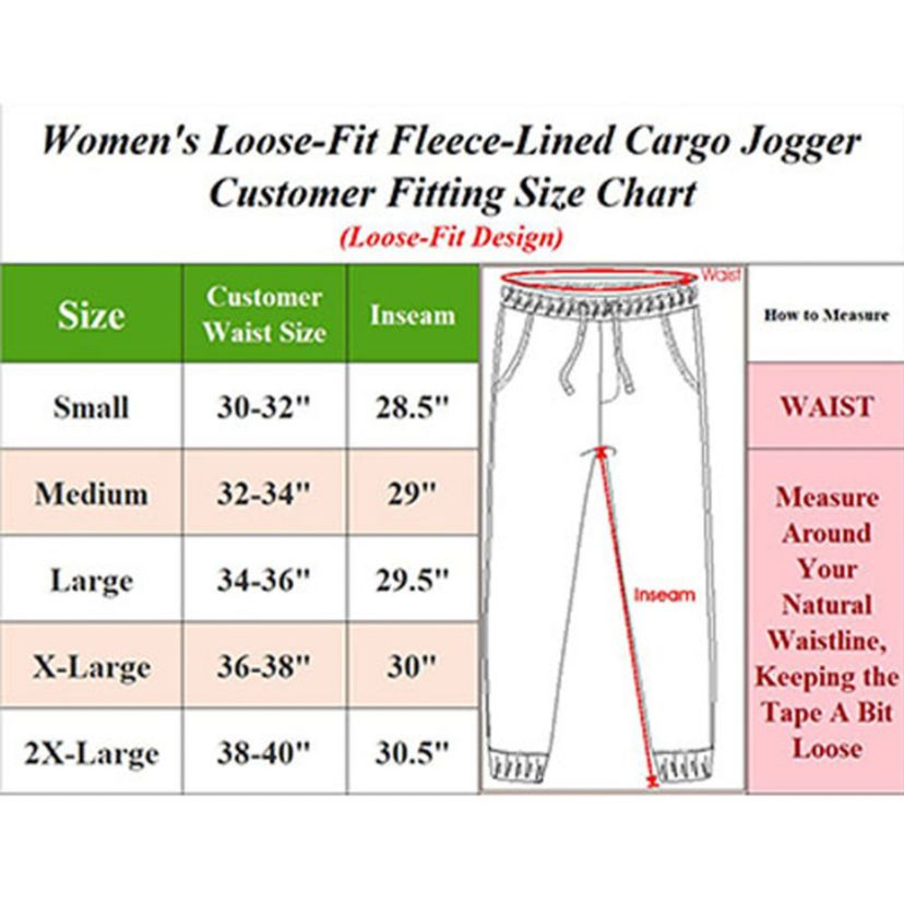 Heavyweight Loose Fit Fleece-Lined Cargo Jogger Pants
