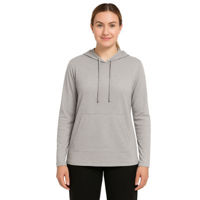 Galaxy by Harvic Blue Ice Women's Loose Fit Cotton Lightweight Casual Pullover Drawstring Hoodie With Pocket, Grey, 3XL