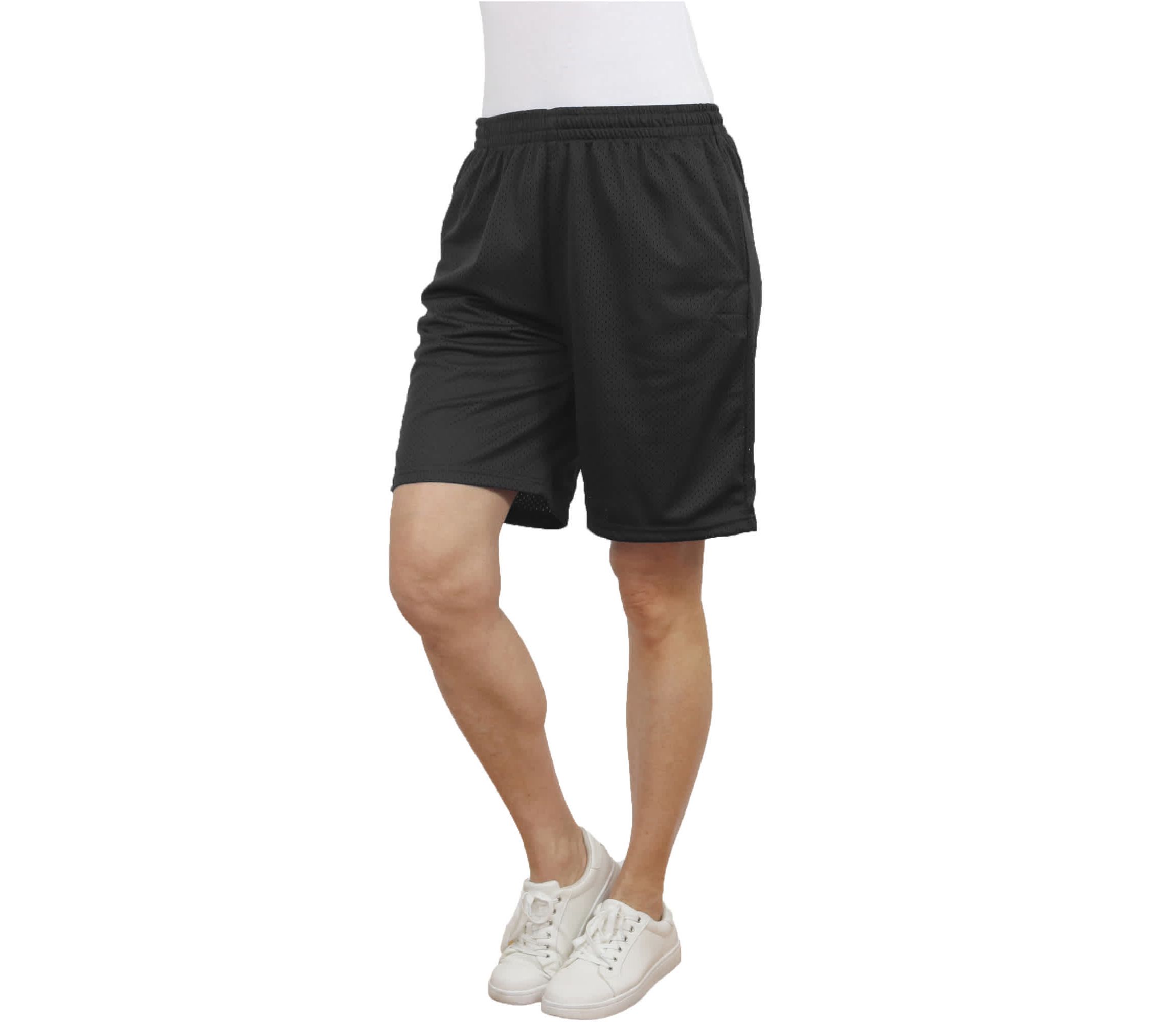 Jump Start Womens Loose Fit Lightweight Breathable Moisture Wicking Mesh Shorts