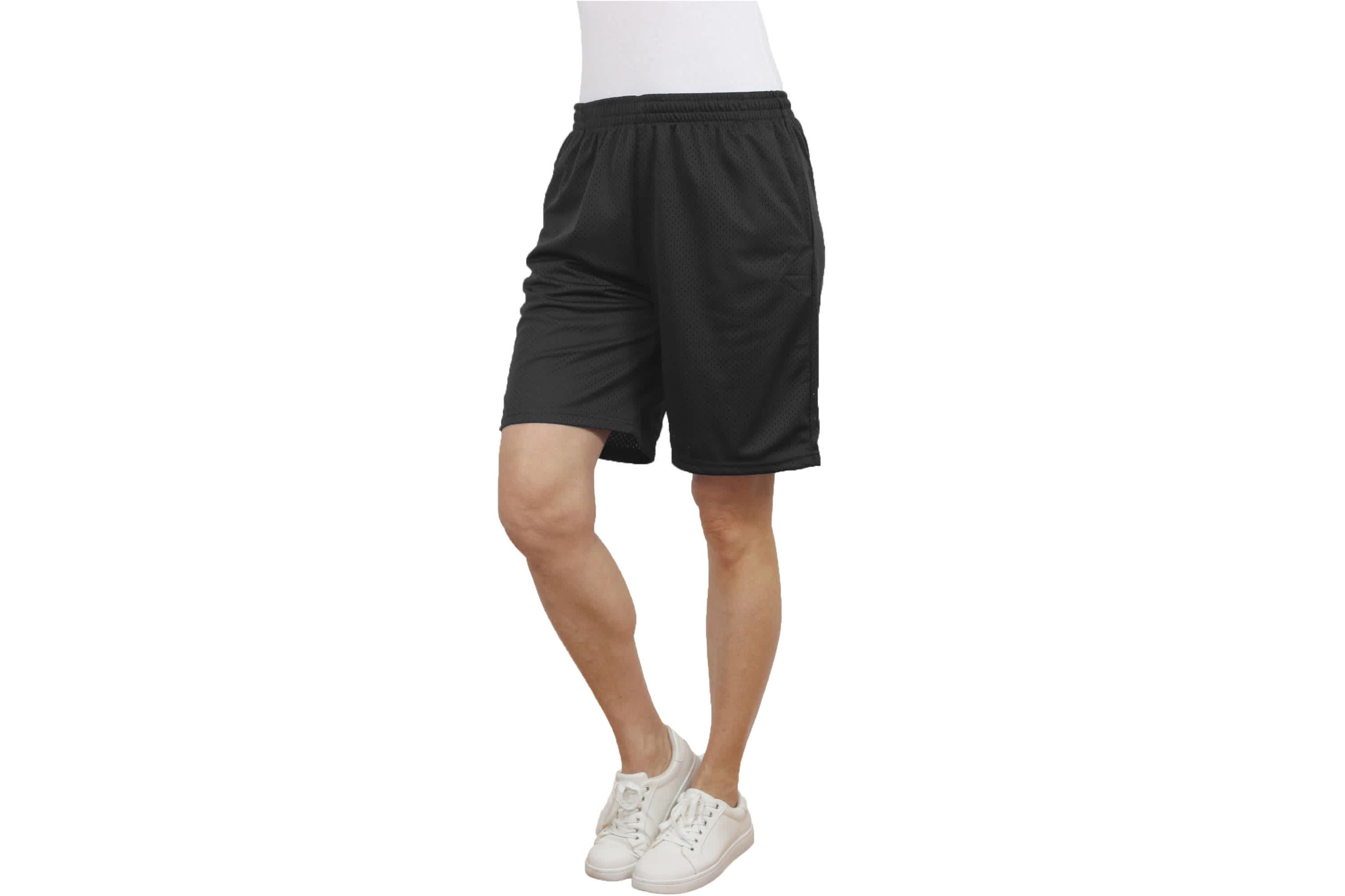 Jump Start Womens Loose Fit Lightweight Breathable Moisture Wicking Mesh Shorts