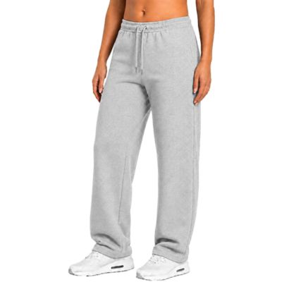 Blu Rock Women's Loose Fit Tech Fleece Performance Sweatpants with Open Bottom, Black, 3XL