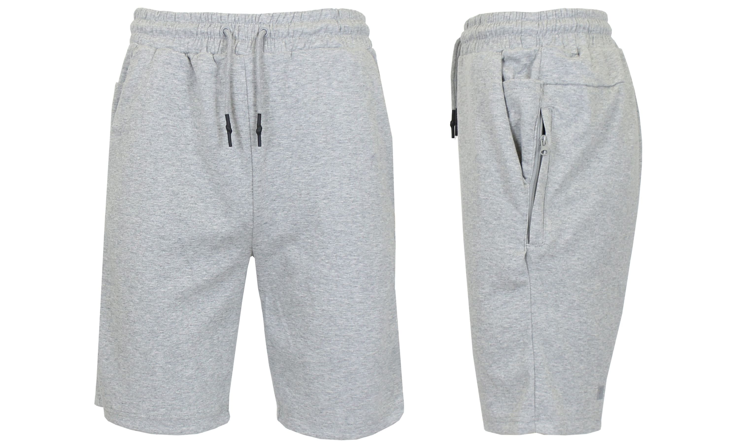 Womens Loose Fit Tech Fleece Jogger Sweat Lounge Shorts With Long Zipper Side Pocket