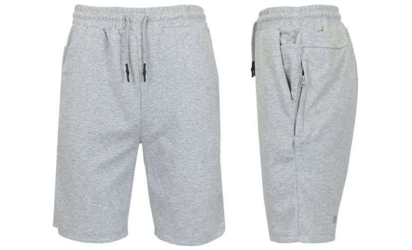 Womens Loose Fit Tech Fleece Jogger Sweat Lounge Shorts With Long Zipper Side Pocket