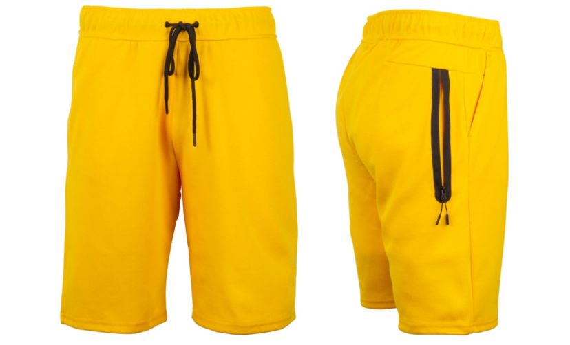 Womens Loose  Fit Tech Fleece Performance Shorts With Heat Seal Zipper Pocket