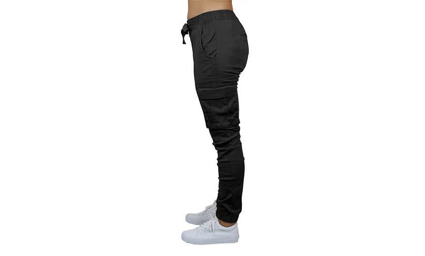 Galaxy By Harvic Womens Loose  Fit  Cotton Flex Stretch Cargo Jogger Pants