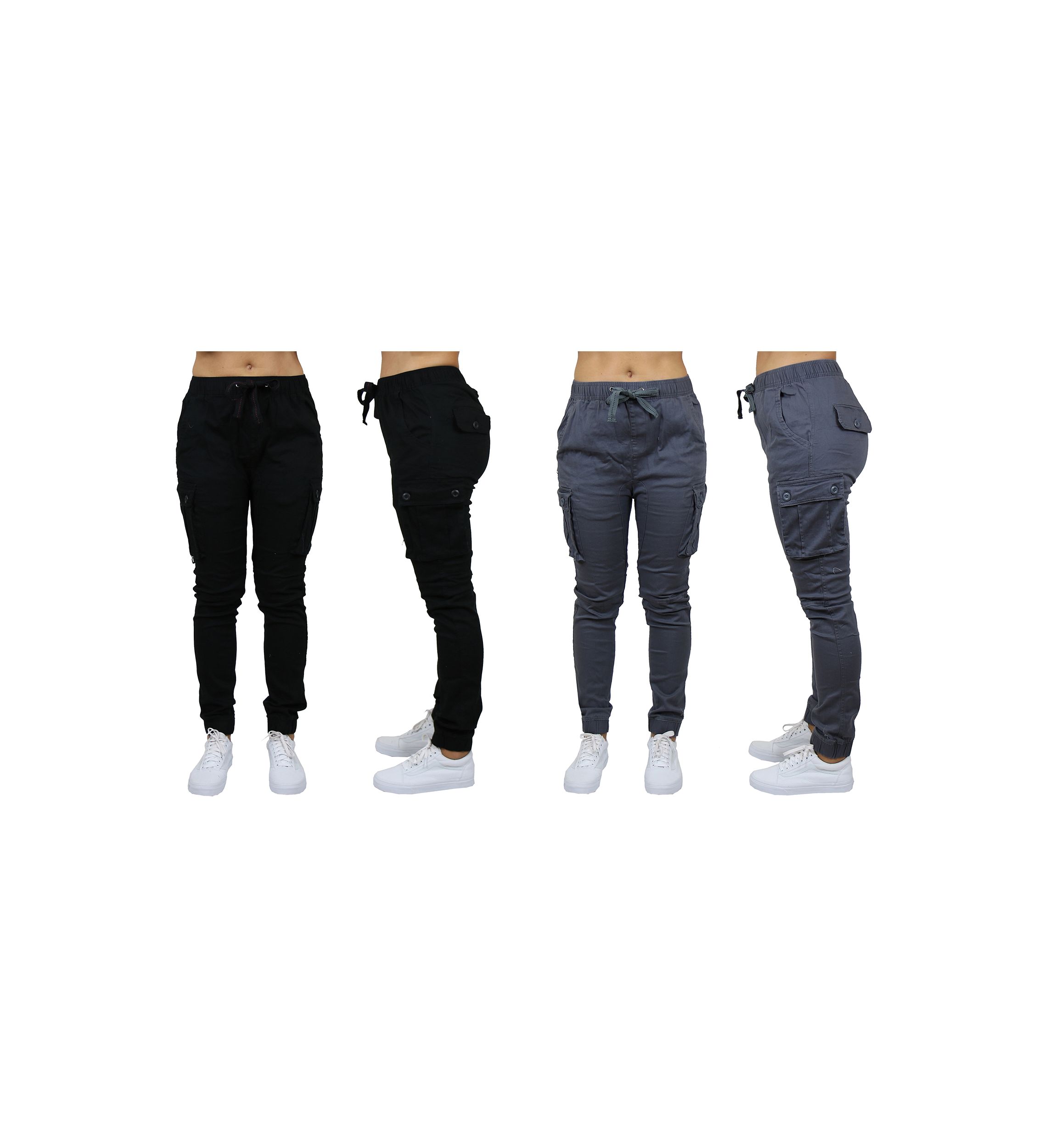 Womens Cotton Stretch Twil Cargo Joggers (2 Pack)