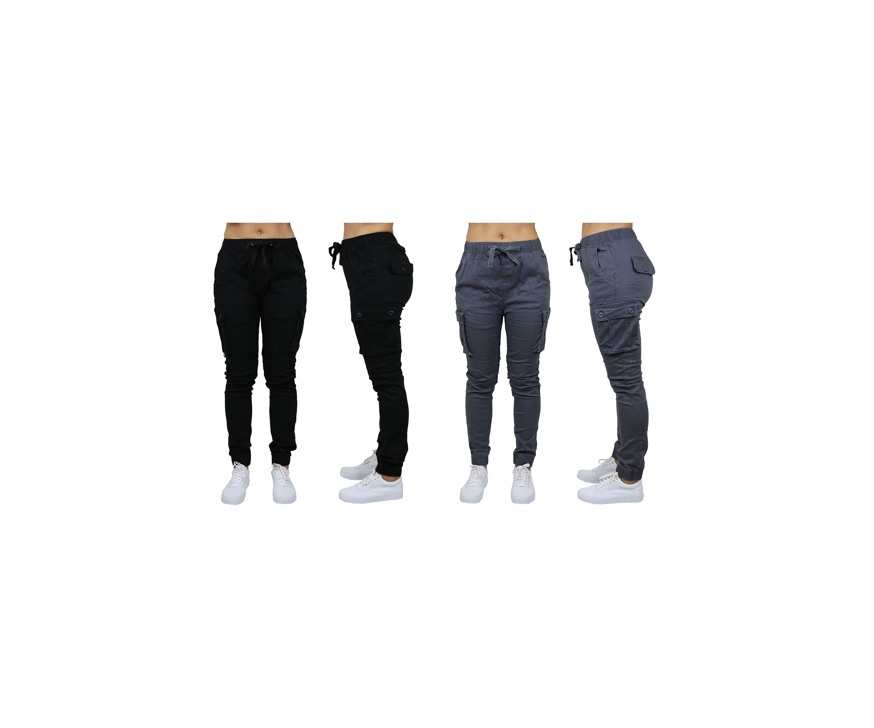 Womens Cotton Stretch Twil Cargo Joggers (2 Pack)