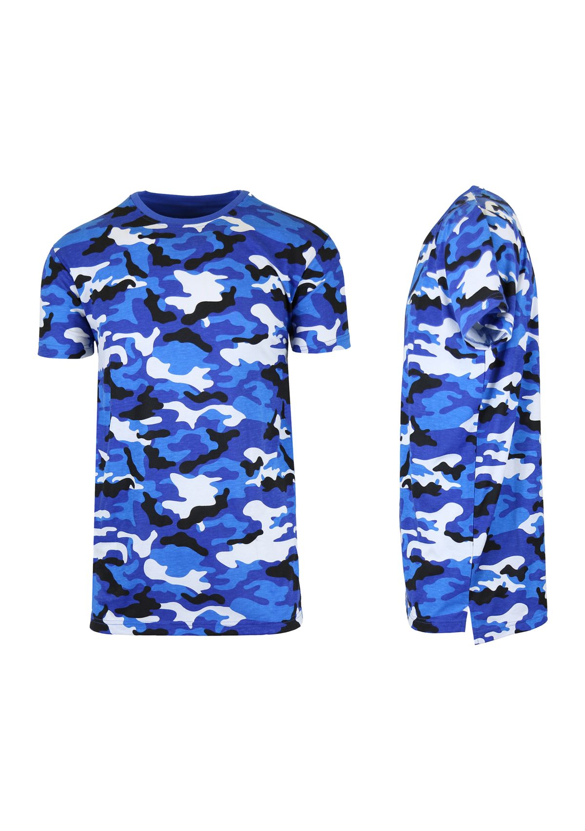 Womens Loose Fitting Short Sleeve Crew Neck Camouflage Printed T-Shirt