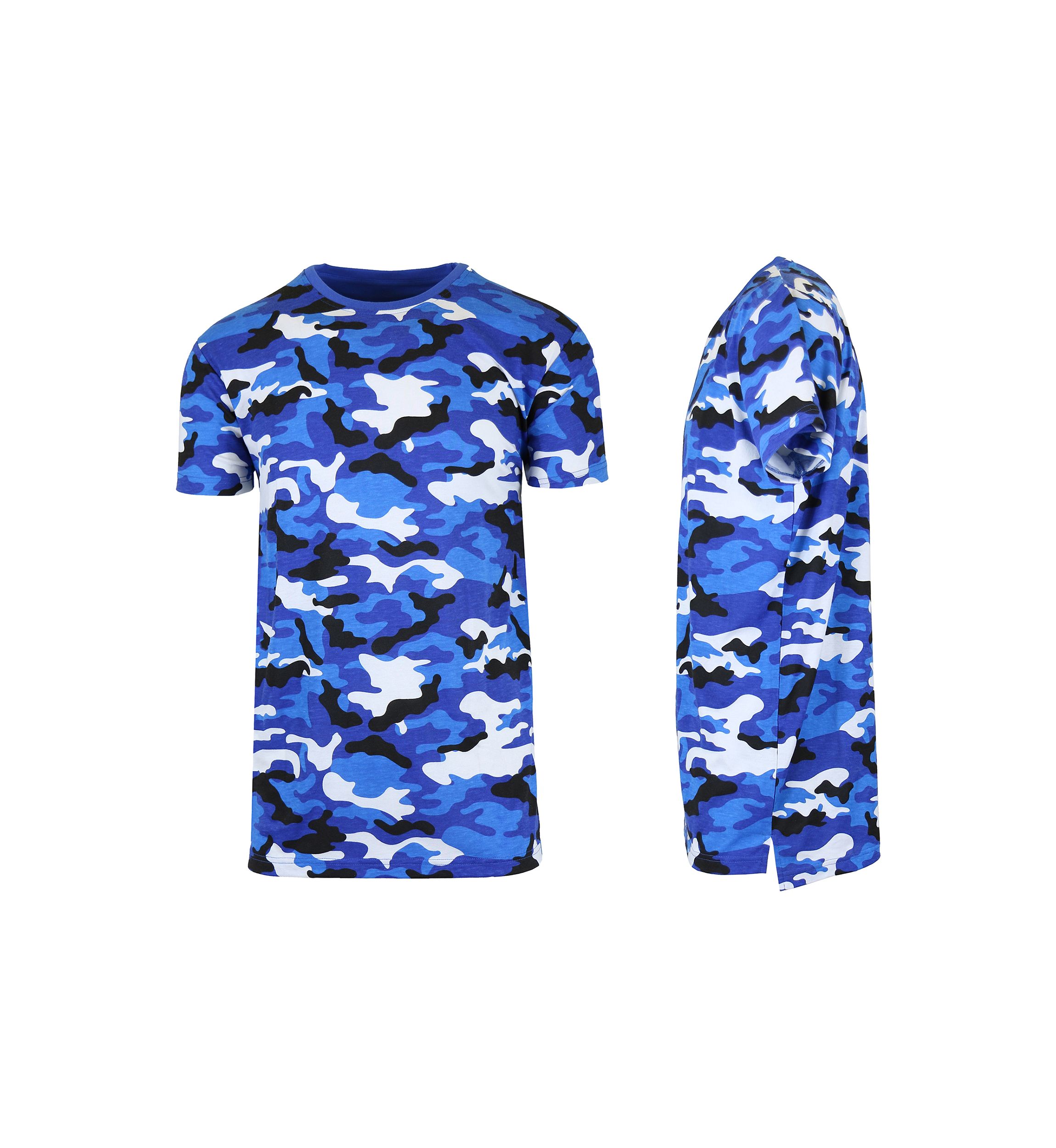 Womens Loose Fitting Short Sleeve Crew Neck Camouflage Printed T-Shirt