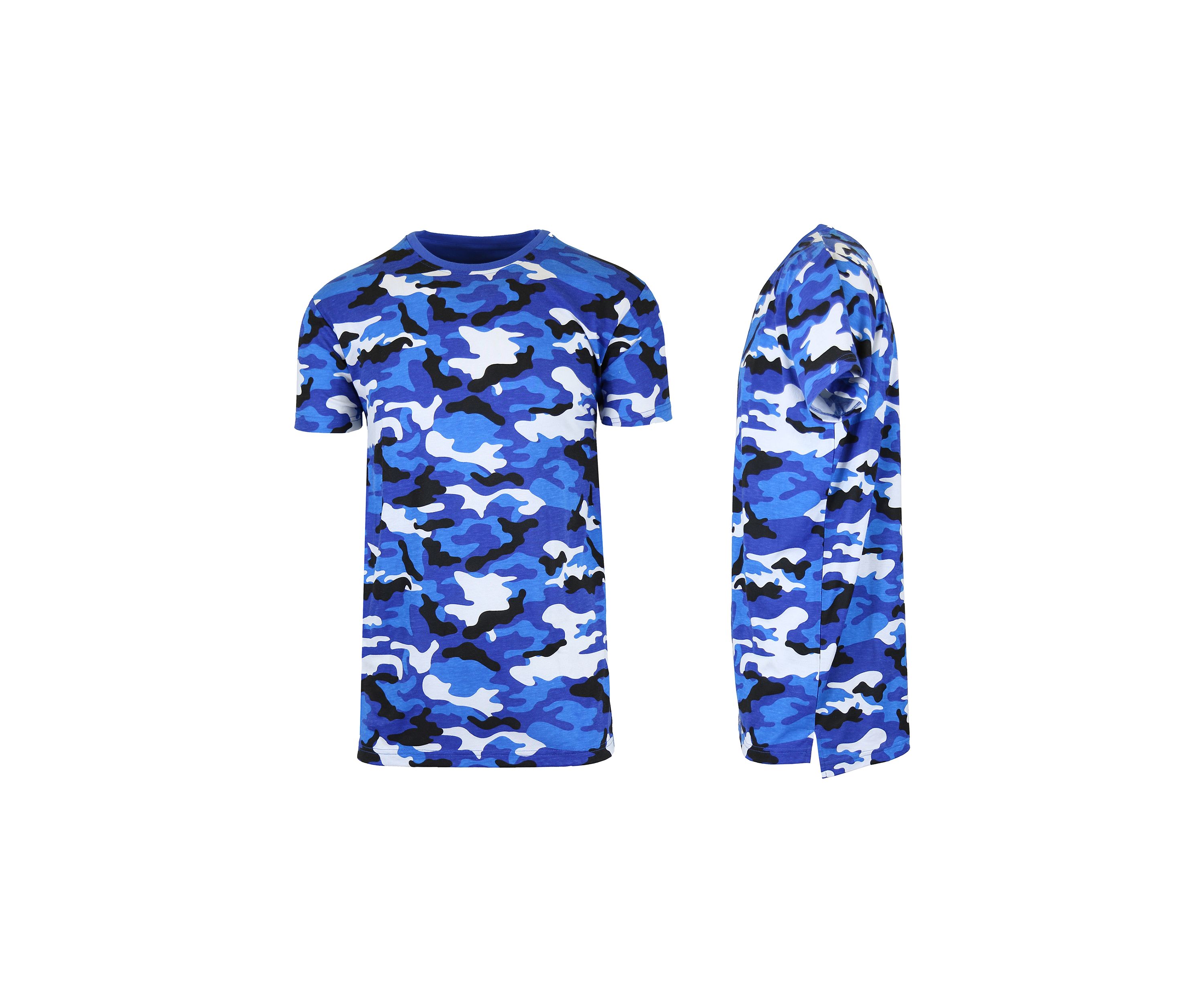 Womens Loose Fitting Short Sleeve Crew Neck Camouflage Printed T-Shirt