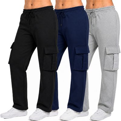 Blu Rock Women's Loose Fit Tech Fleece Performance Sweatpants with Open Bottom, 3XL