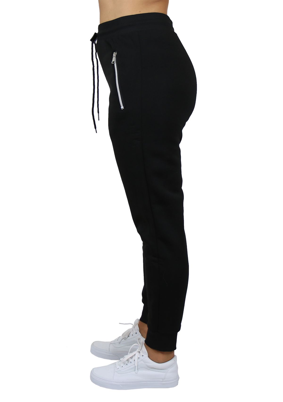 Womens Loose Fit Jogger Pants with Zipper Pockets