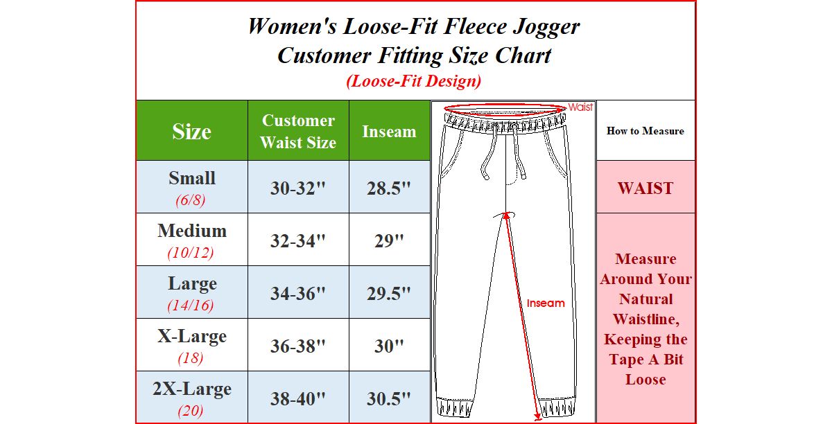 Blue Ice Womens Loose Fit  Fleece-Lined Jogger Sweatpants