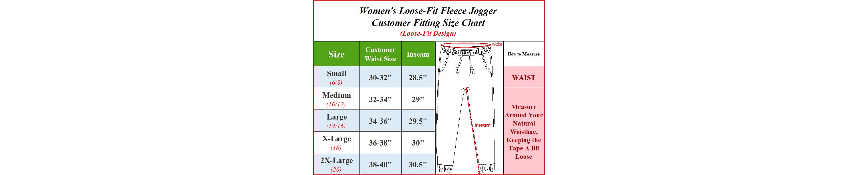 Blue Ice Womens Loose Fit  Fleece-Lined Jogger Sweatpants
