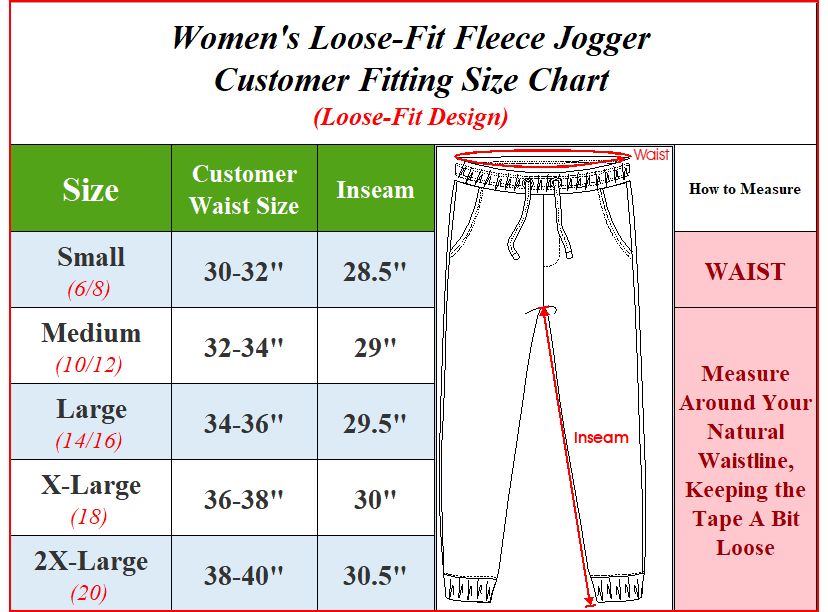 Blue Ice Womens Loose Fit  Fleece-Lined Jogger Sweatpants