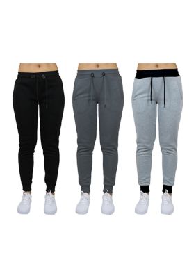 Galaxy Women's French Terry Loose Fit Jogger Lounge Pants - 3 Pack - | IBT  Shop