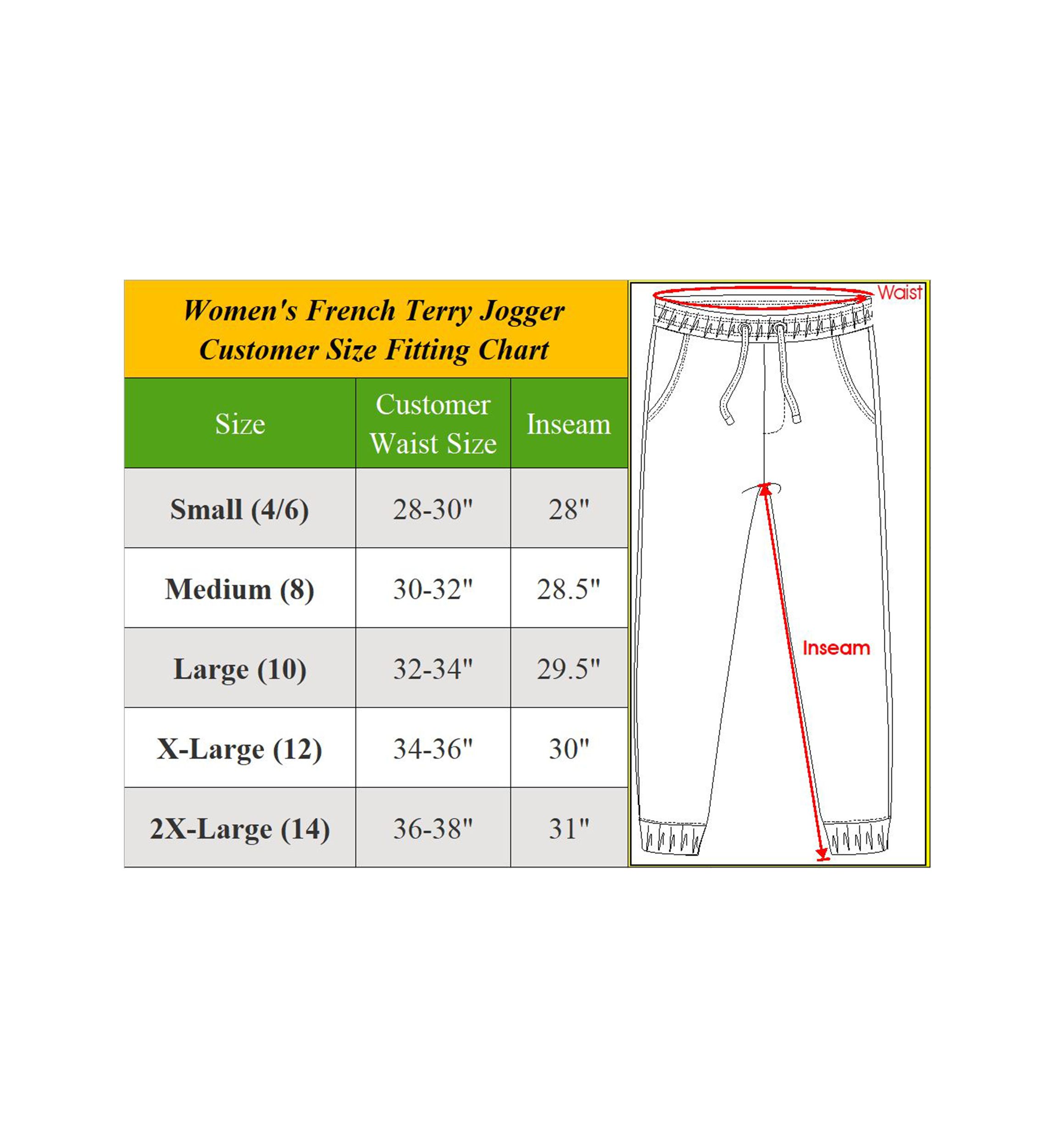 Womens French Terry Loose Fit Jogger Lounge Pants