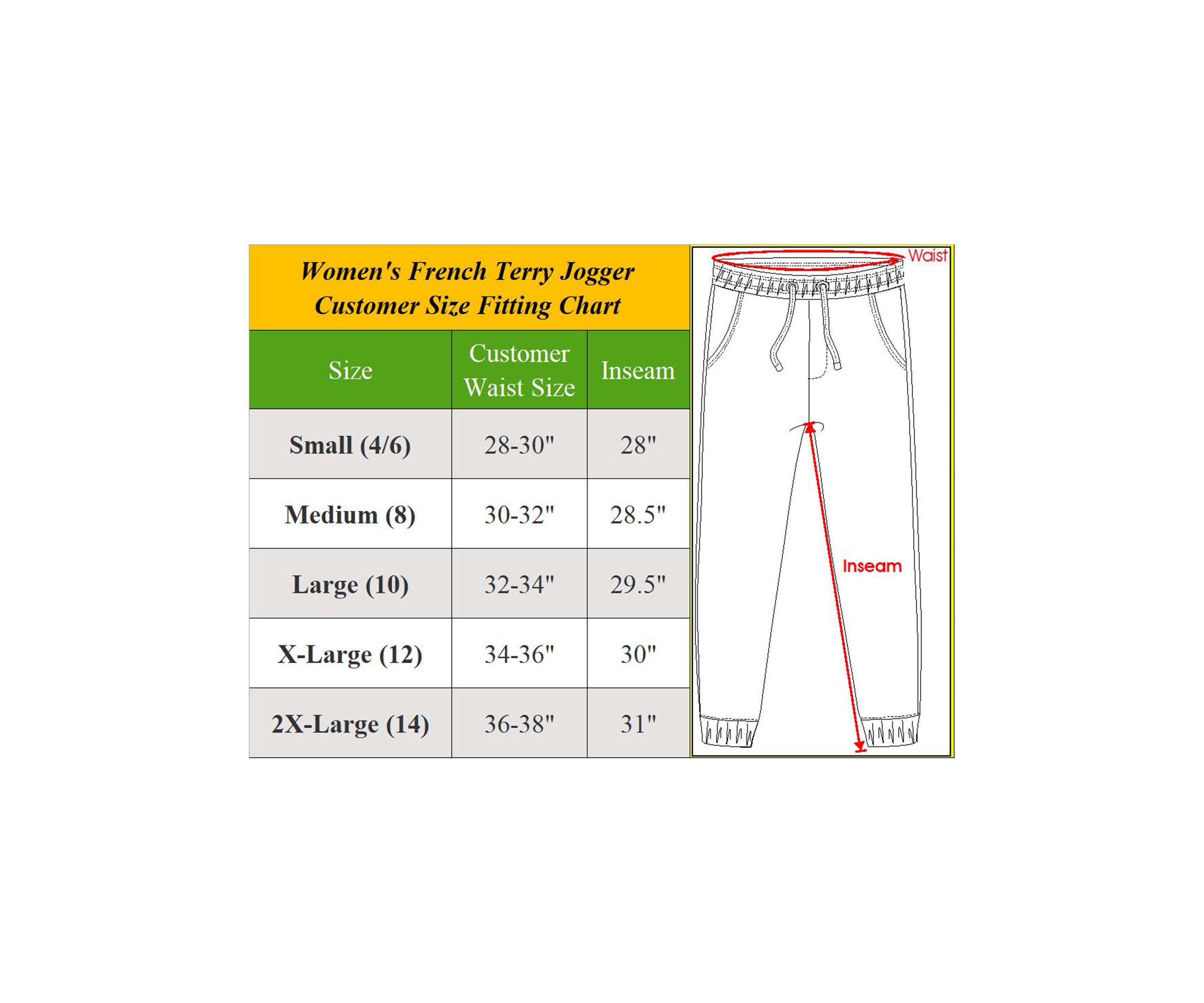 Womens French Terry Loose Fit Jogger Lounge Pants