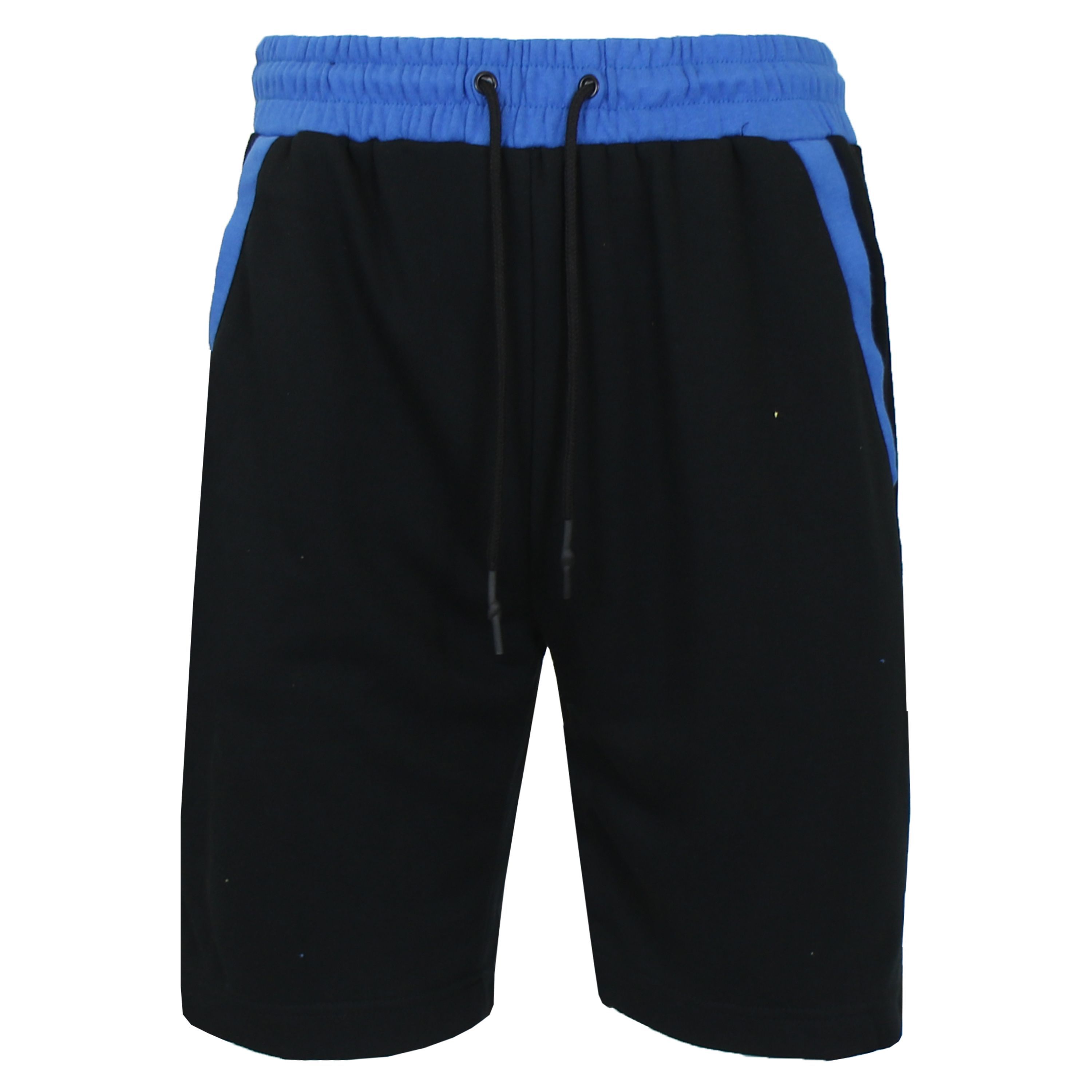 Womens Loose Fit French Terry Jogger Sweat Lounge Shorts With Contrast Color Trim Design