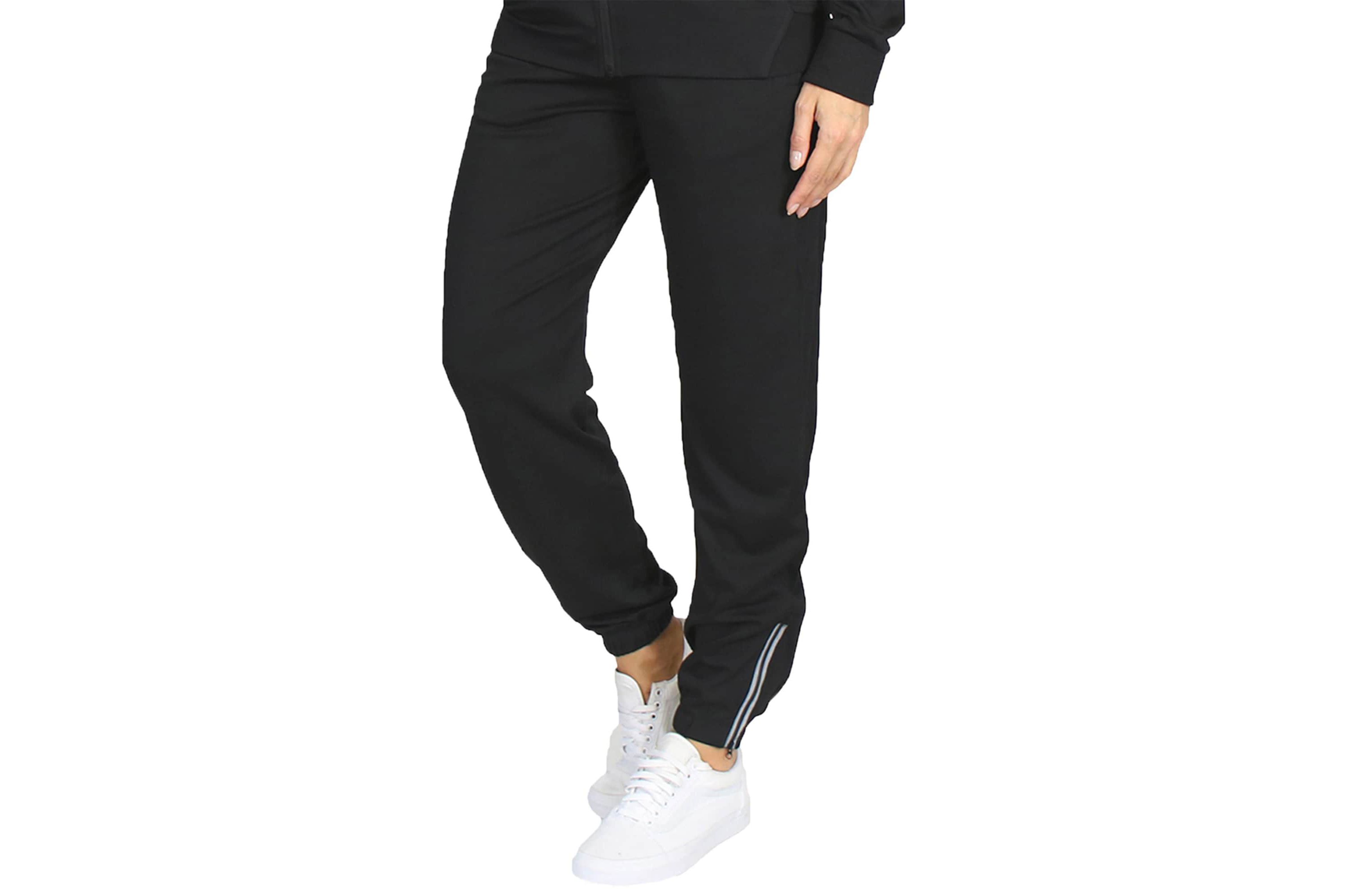 Blue Ice Womens Loose Fit  Moisture Wicking Performance Jogger With Reflective Trim Ankle Zippers