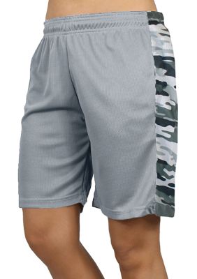 Galaxy By Harvic Women's Loose Fit Moisture Wicking Performance Quick Dry Mesh Shorts With Side Block Design