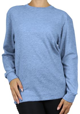 Under Armour Waffle Knit Thermal Shirt Long Sleeve Loose Fit Blue