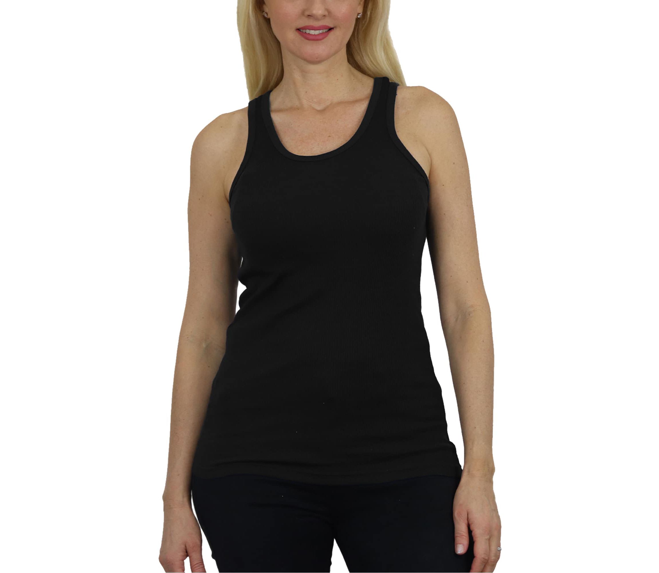 Galaxy By Harvic Womens Loose Fit Ribbed Tank Top
