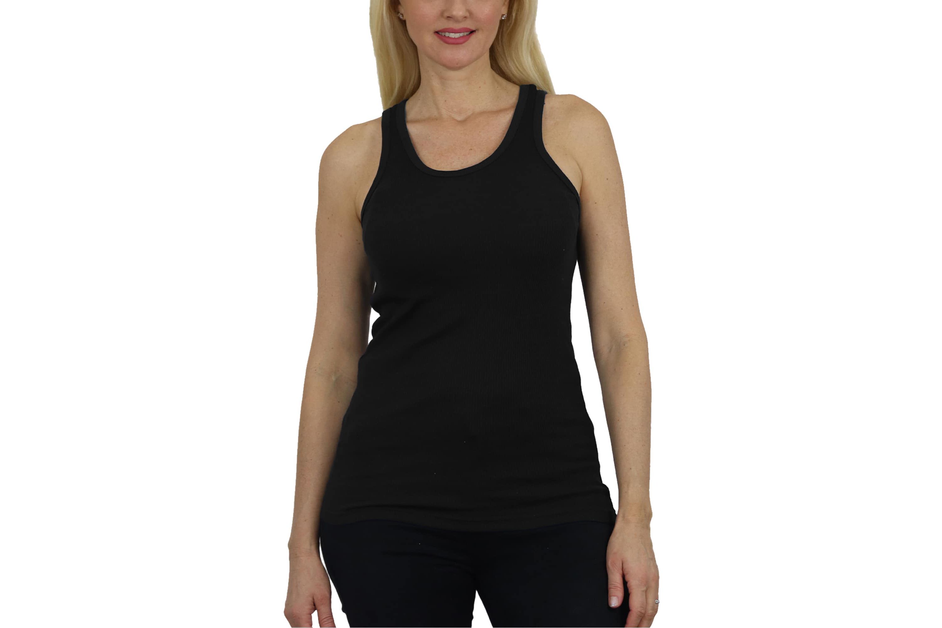 Galaxy By Harvic Womens Loose Fit Ribbed Tank Top