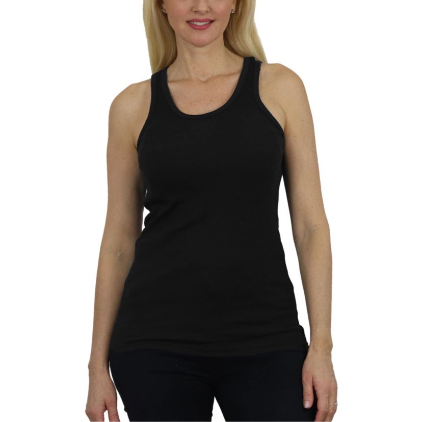 Galaxy By Harvic Womens Loose Fit Ribbed Tank Top