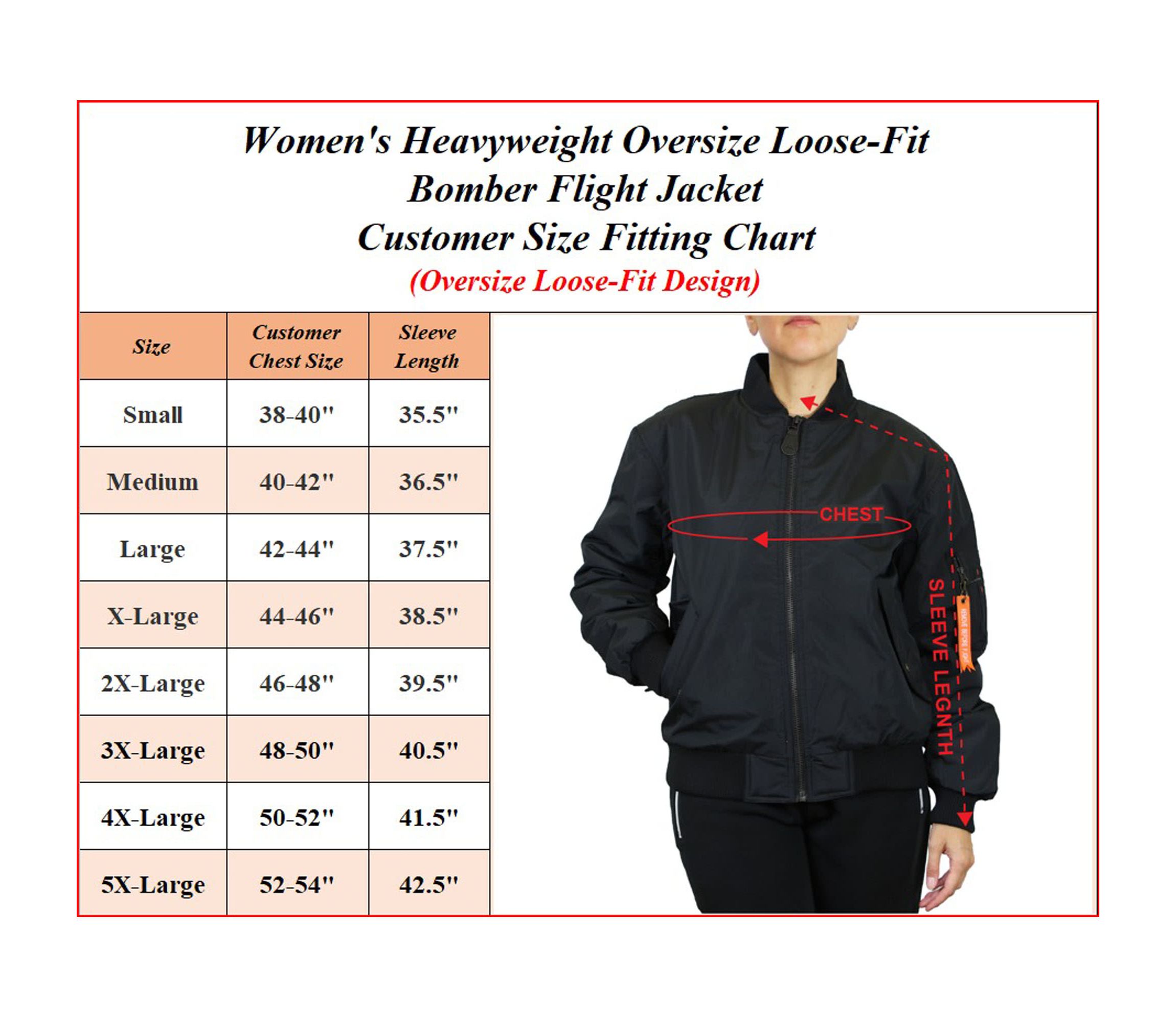 Womens Loose Fit Flight Jacket