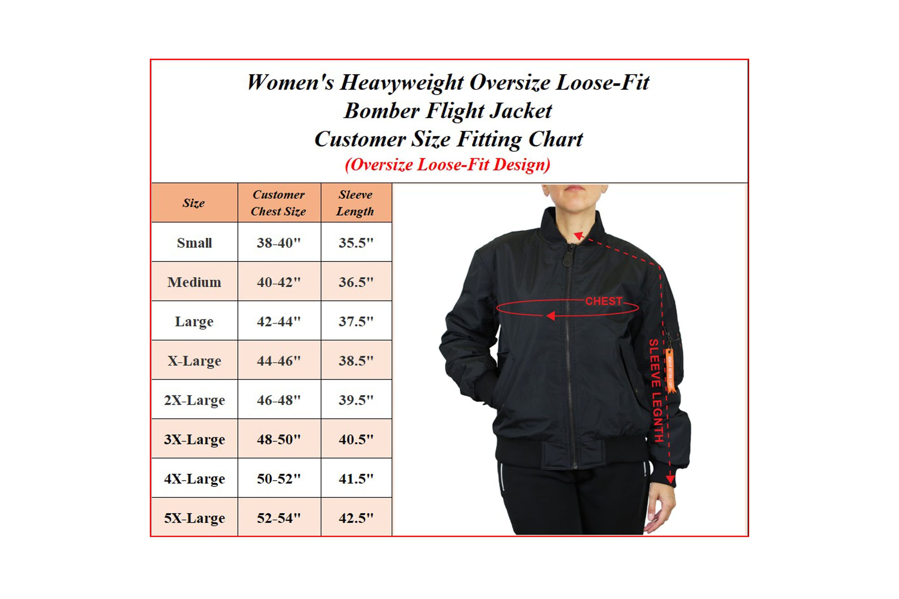 Womens Loose Fit Flight Jacket