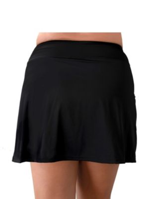 Plus Fit 4 Ur Hips Longer Swim Skirt w/ Zippered Pocket