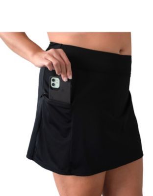 Plus Fit 4 Ur Hips Longer Swim Skirt w/ Zippered Pocket