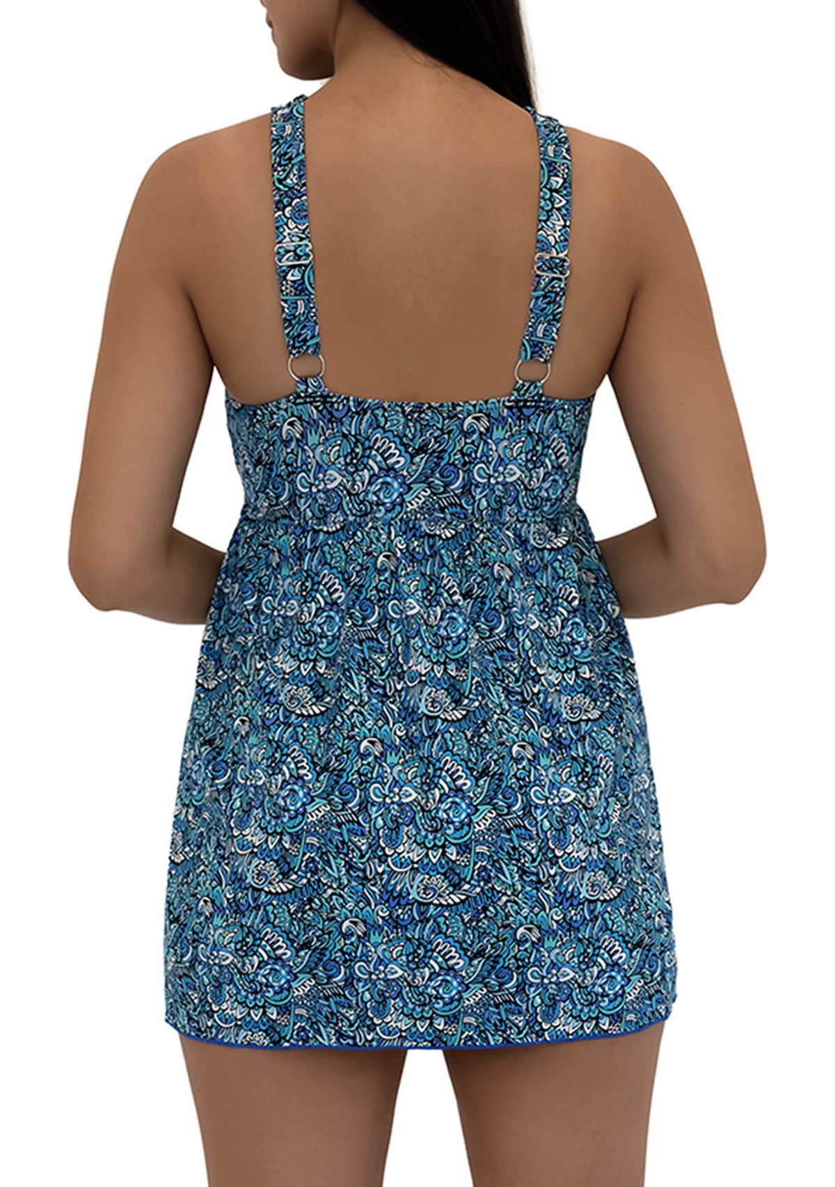 Aquarius High Neck Babydoll Swim Dress
