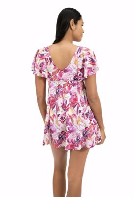 Fit 4 Ur C's Kapalua Flutter Sleeved V Neck Dress