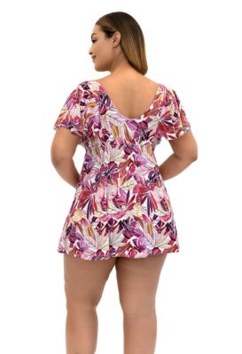 Fit 4 Ur C's Kapalua Flutter Sleeved V Neck Dress