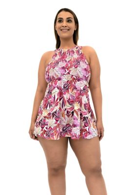 Fit 4 Ur Thighs Kapalua Smocked Hi Neck Dress