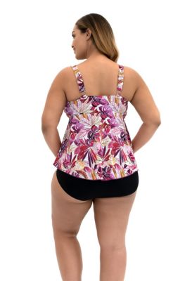 Fit 4 Ur D's & E's Kapalua Flared V hem top