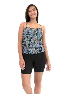 Fit 4 Ur Tummy Whimsical Racerback Blouson Top