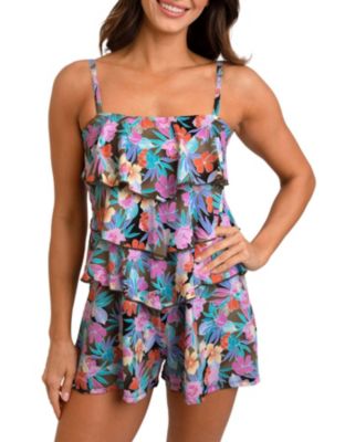 Fit 4 Ur Hips Topaz 3 Tier V Hem Bandeau Romper