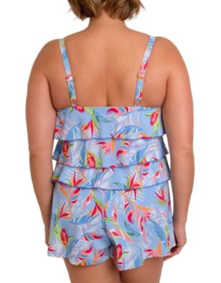 Fit 4 Ur Hips Dawn 3 Tier V Hem Bandeau Romper