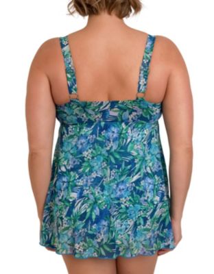 Plus Fit 4 Ur D's & E's Tango Mesh Bandeau Flyaway Dress