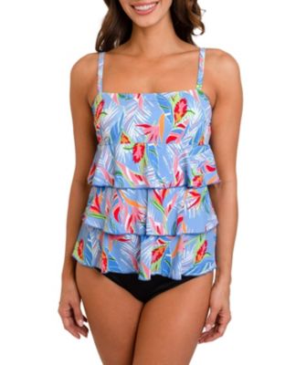 Fit 4 Ur Hips Palms 3 Tier V Hem Bandeau Romper – Fit4U Swim