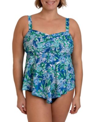 Topaz Floral Pink Rash Guard Bikini, XS-XL