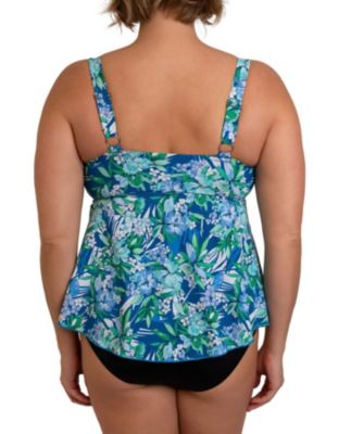 Plus Fit 4 Ur D's & E's Tango Flared V hem top