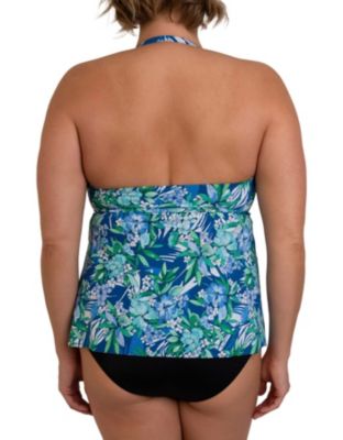 Fit4U Women's Plus Size Tango Convertible Tie Tankini Top at