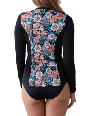 MOONSHADOW LONG SLEEVE ZIPPER SWIM SHIRT